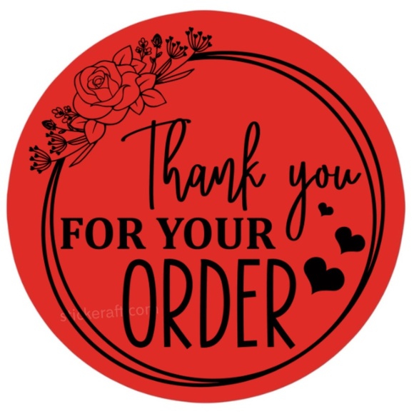 100 thank you for your order sticker 2 in round | Shipping Supplies | NWT - Picture 8 of 13